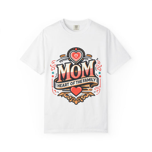 Mom Heart of the Family T-Shirt — Mother's Day Floral Graphic Tee