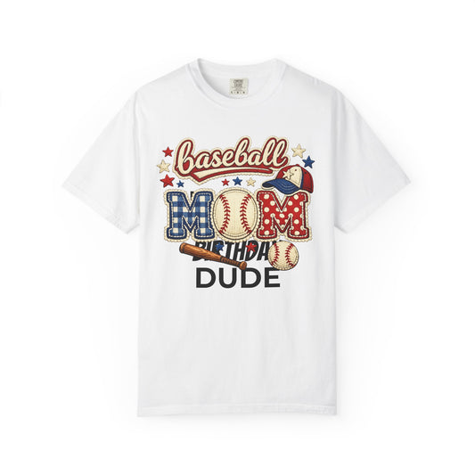 Unisex Garment-Dyed Baseball Mom Dude T-Shirt