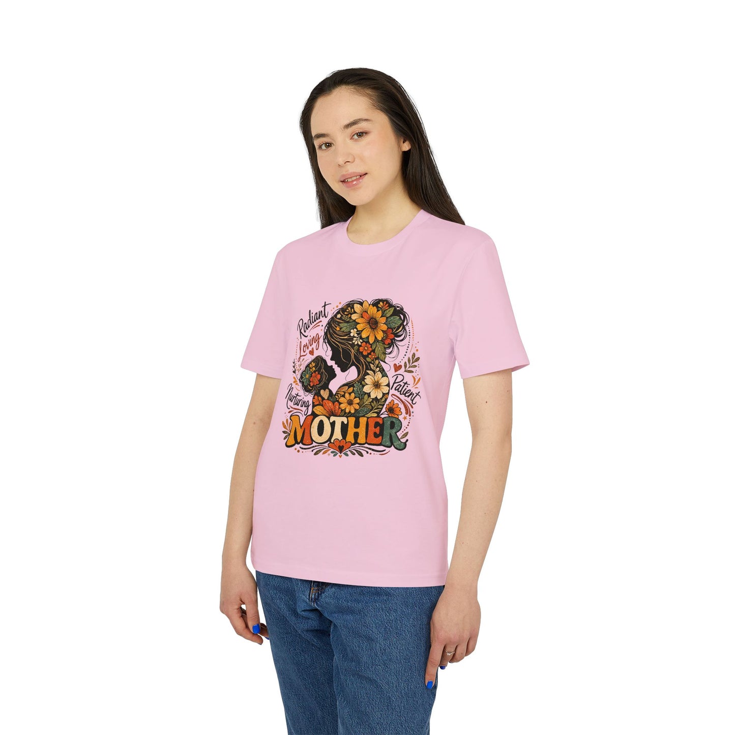 Mother Floral Skull T-Shirt — Radiant, Loving, Nurturing Mom Graphic Tee