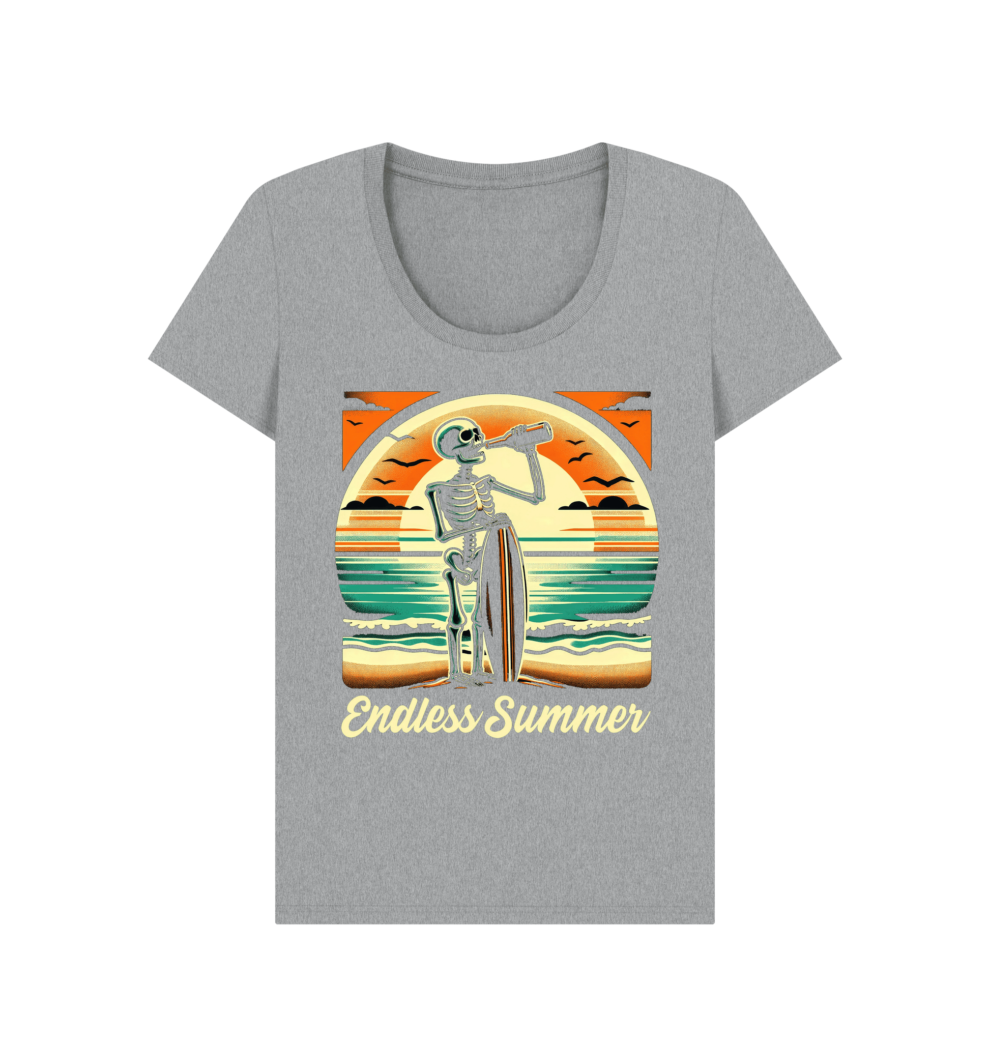 Athletic Grey Printed T-shirt Front