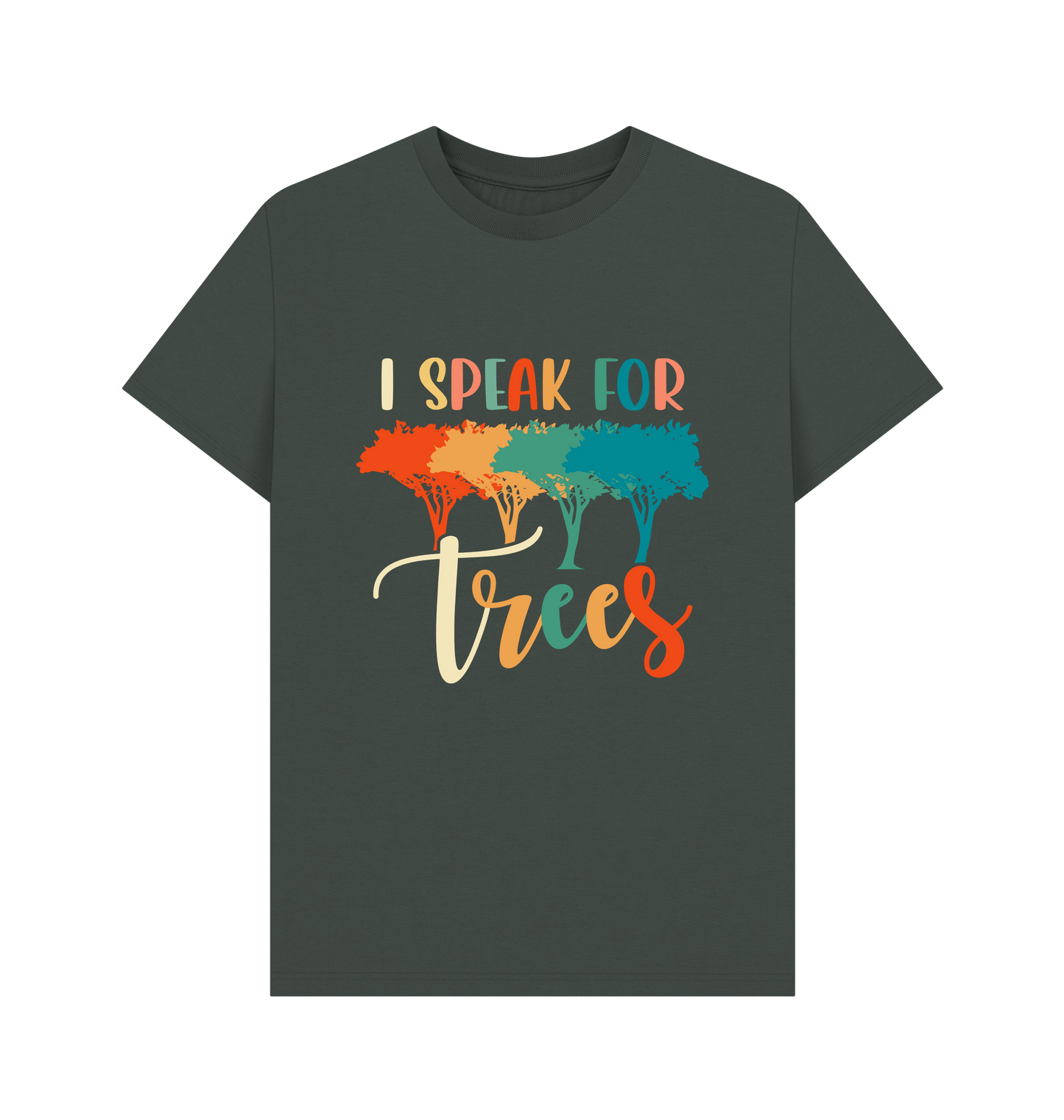 Dark Grey Printed T-shirt Front
