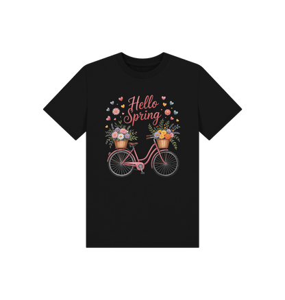 Black Printed Kids T-Shirt Front