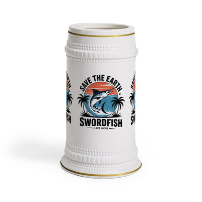 Swordfish Stein Mug – Save the Earth Beach Ocean Conservation Beer Stein