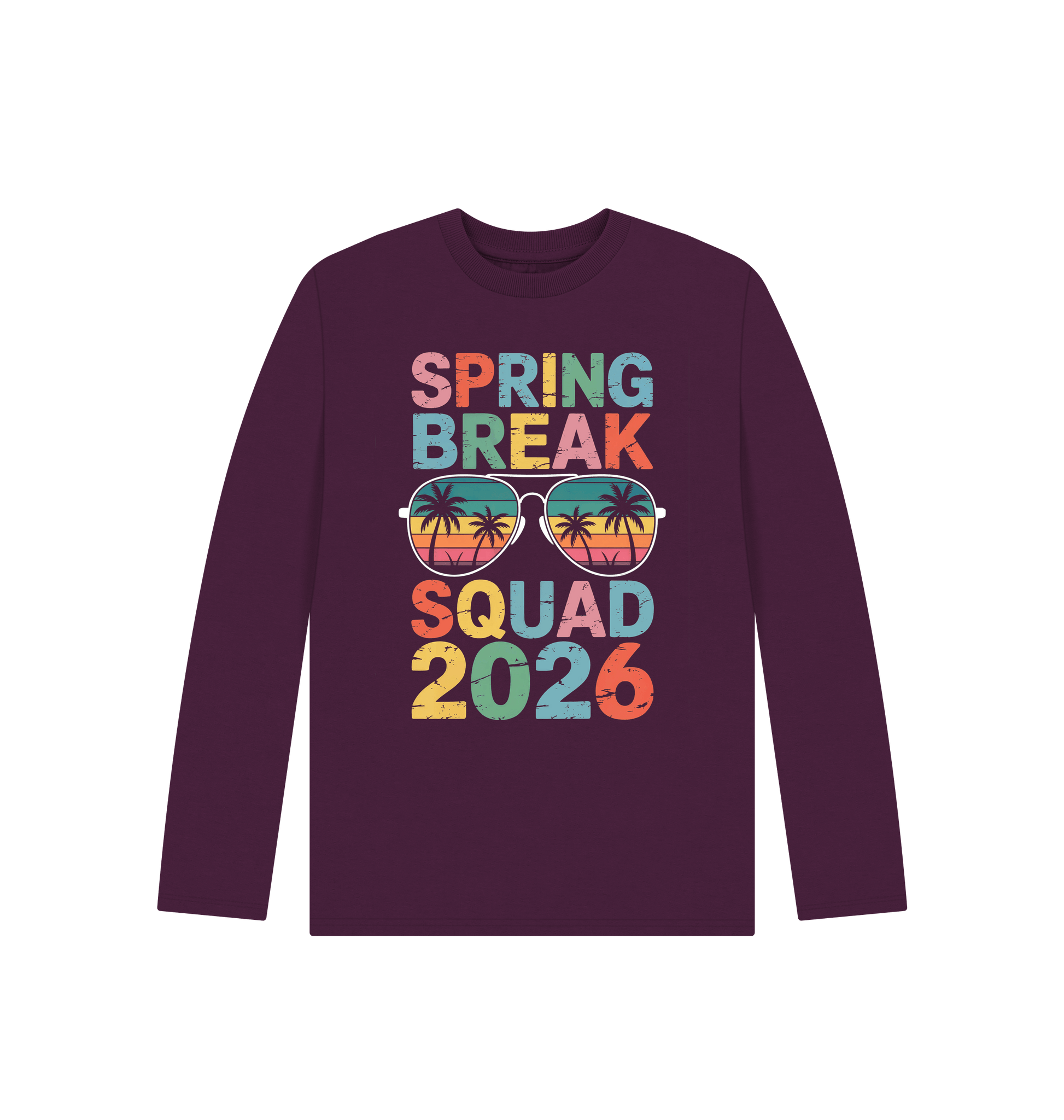 Purple Printed Kids T-Shirt Front