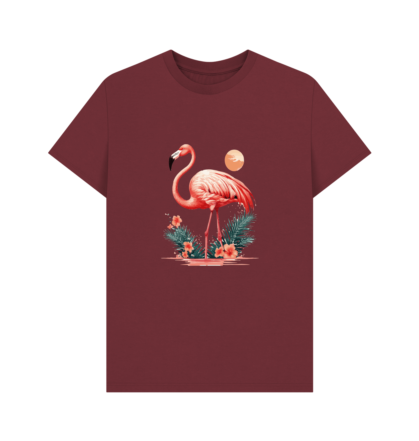 Red Wine Printed T-shirt Front