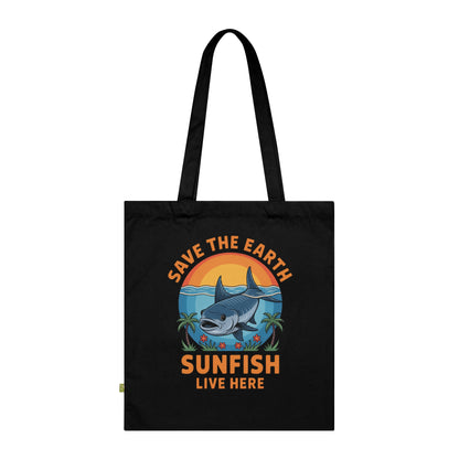 Save the Earth Sunfish Tote Bag — Organic Cotton Eco Beach Shopper