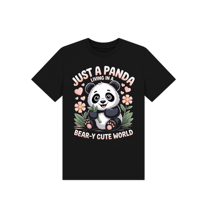 Black Printed Kids T-Shirt Front