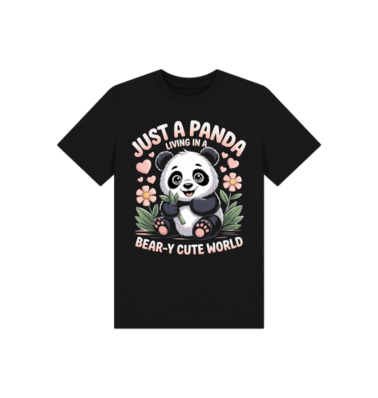 Black Printed Kids T-Shirt Front