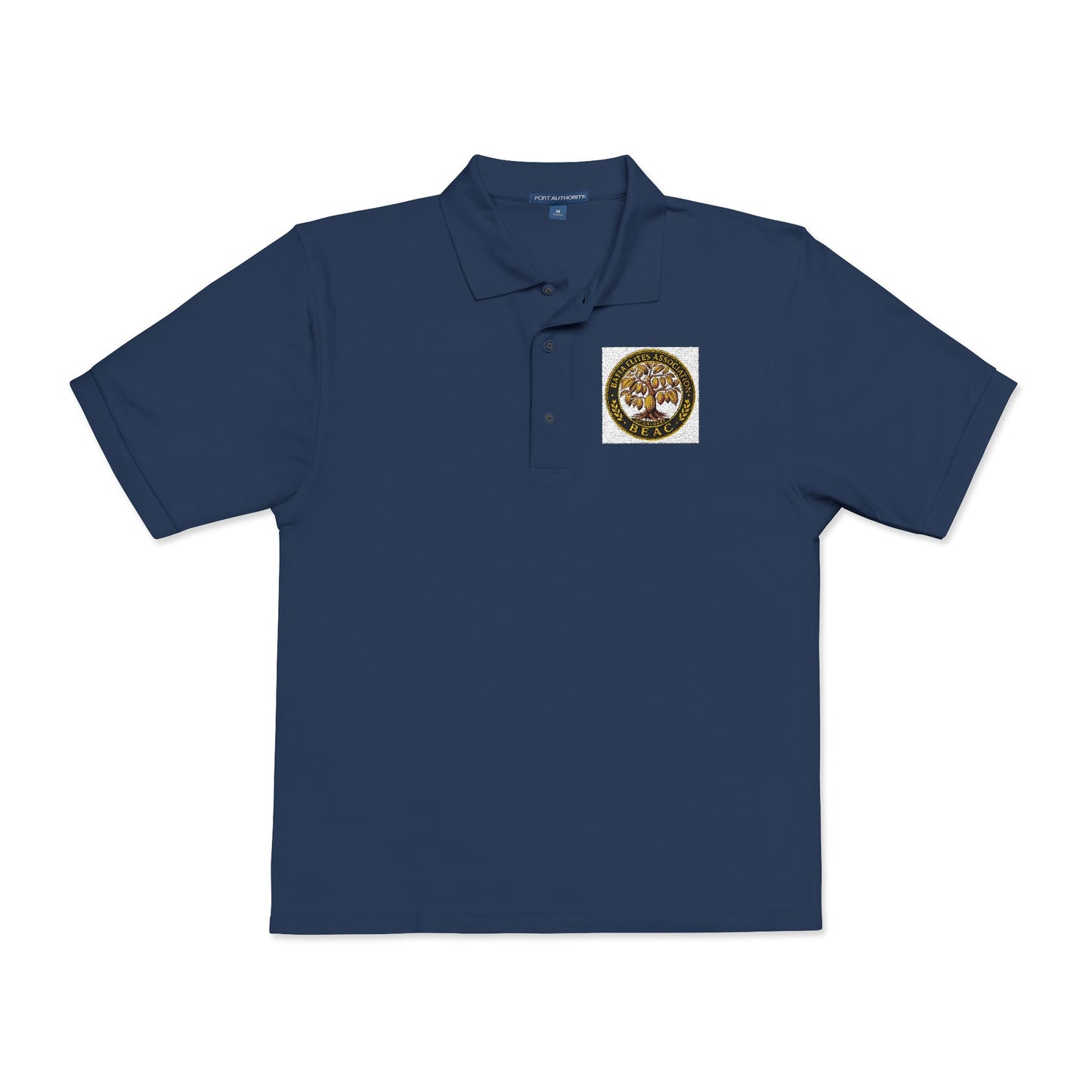 Embroidered Tree of Life Polo Shirt — Gold Foil Crest