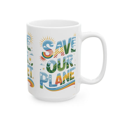 Save Our Planet Ceramic Mug – Eco-Friendly | Planet Re-imagined