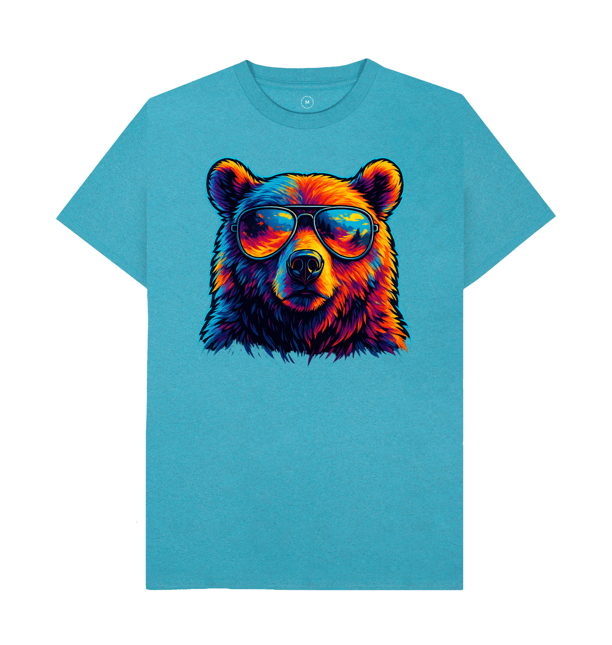 Ocean Blue Recycled Printed T-Shirt Front