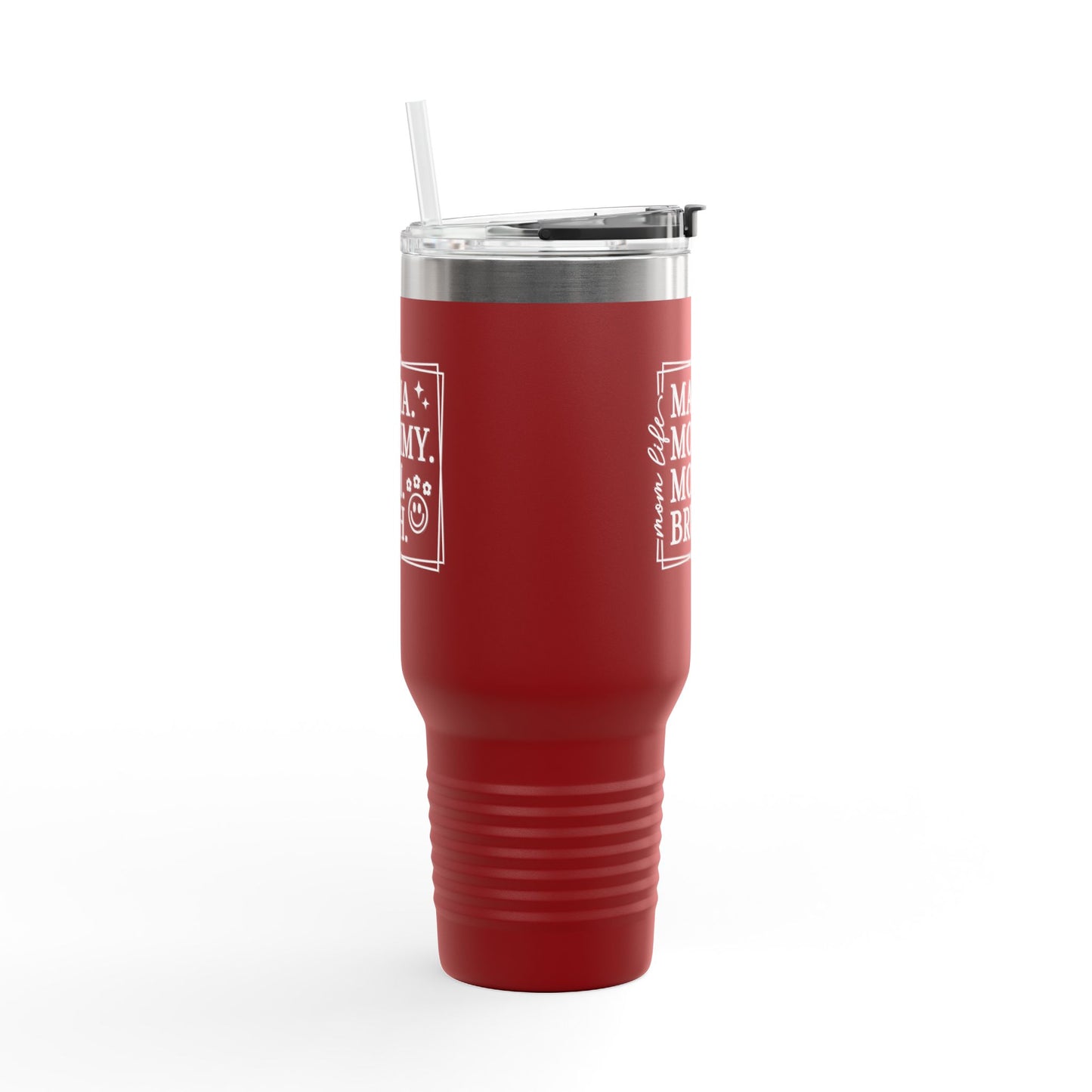 40oz Insulated Travel Mug — "Mama, Mommy, Mom, Bruh" Funny Mom Gift