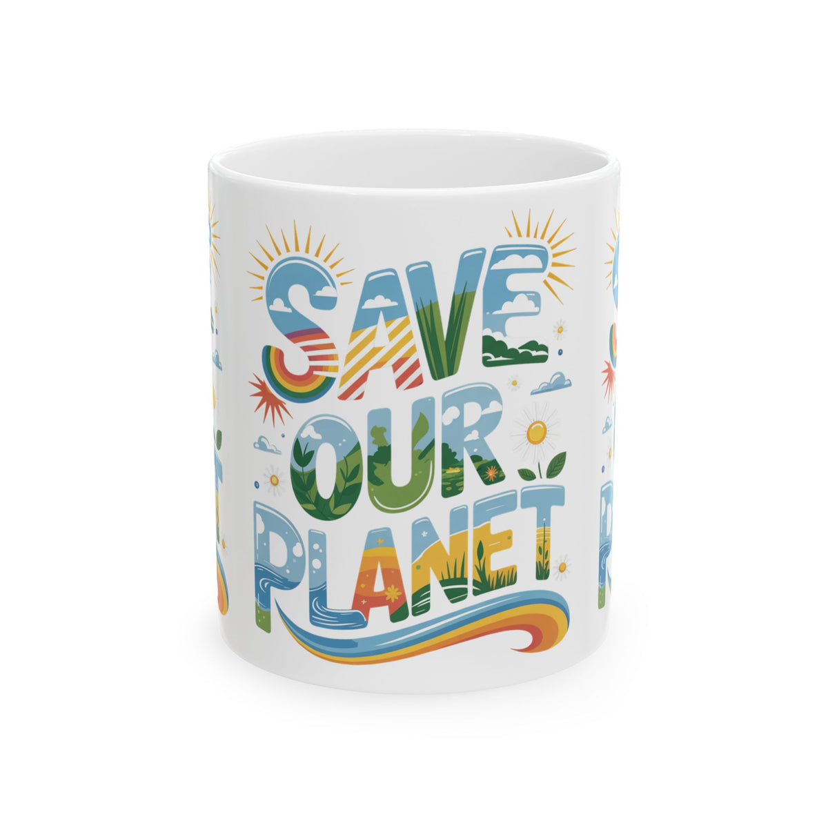 Save Our Planet Ceramic Mug – Eco-Friendly | Planet Re-imagined