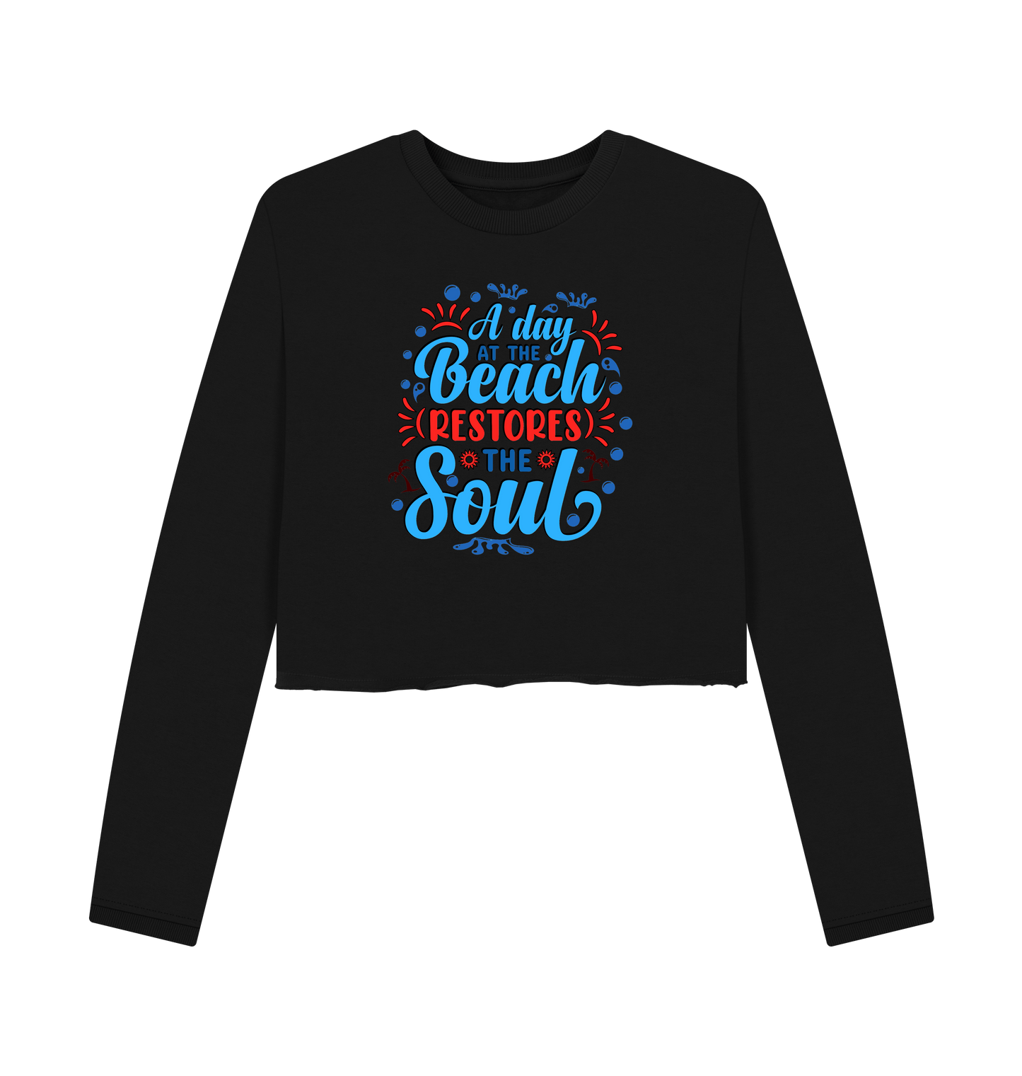 Black Printed Boxy Jumpers Front