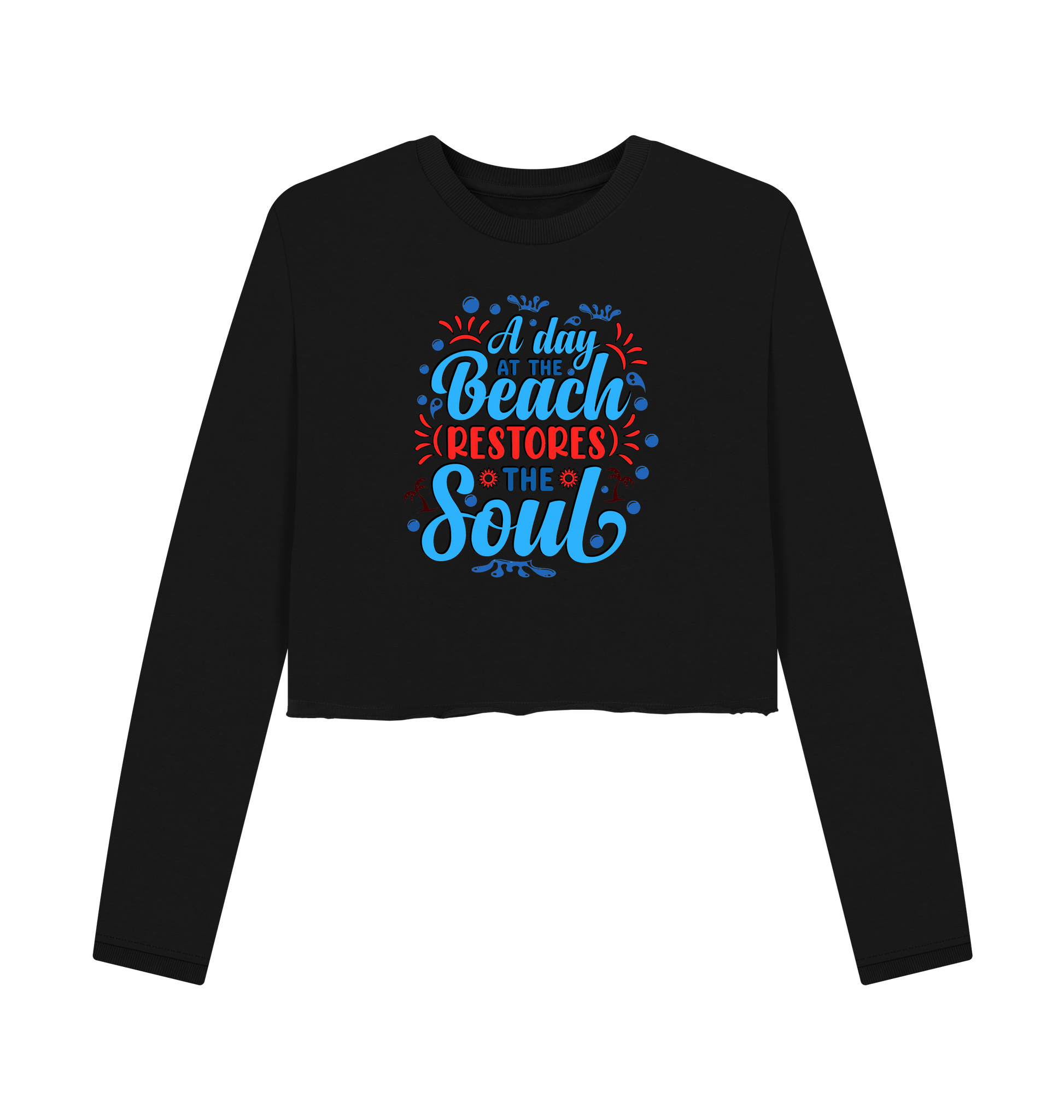 Black Printed Boxy Jumpers Front