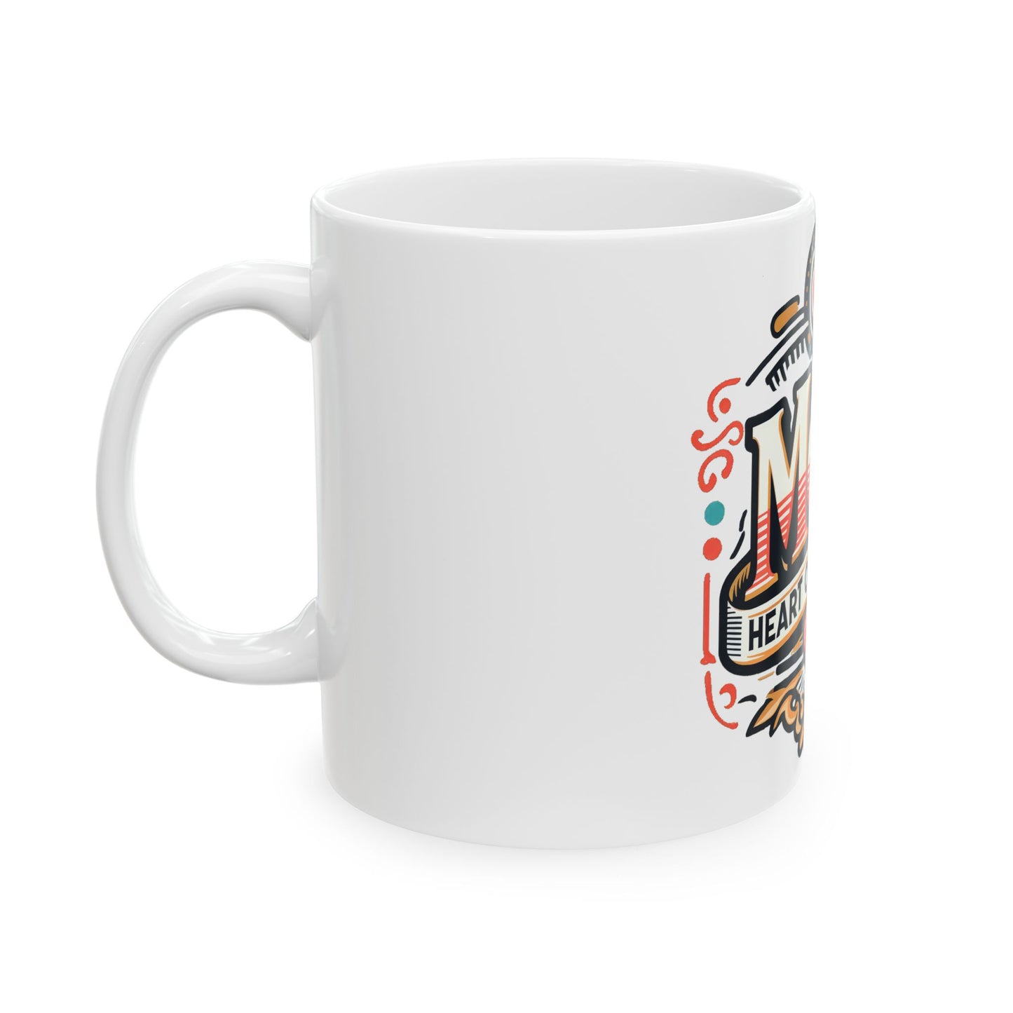 Mom Heart of the Family Ceramic Mug — Mother's Day Gift (11oz & 15oz)