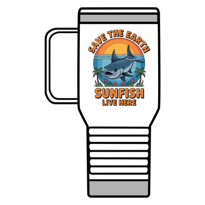 Save the Earth Sunfish 20oz Travel Mug — Eco Ocean Conservation Cup