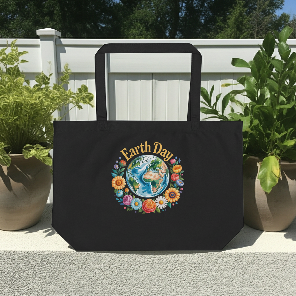 Large organic tote bag | Ethically sourced | Eco-friendly | Planet Re-imagined