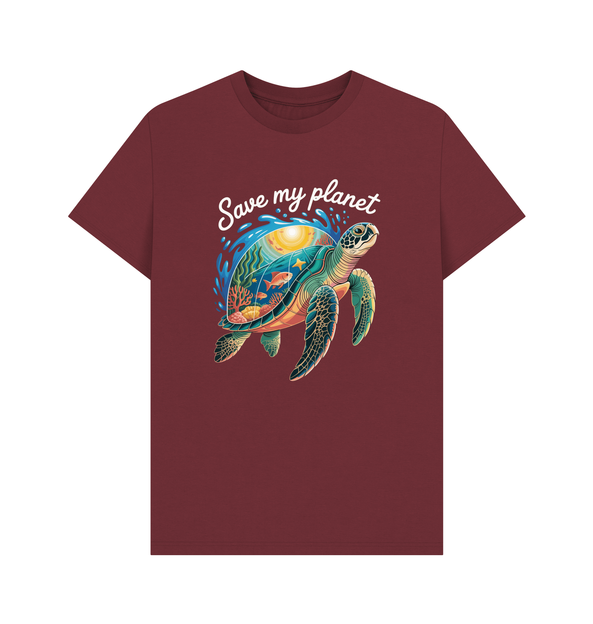 Red Wine Printed T-shirt Front