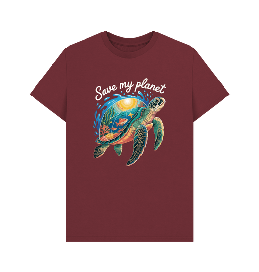 Red Wine Printed T-shirt Front