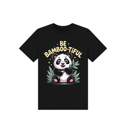 Black Printed Kids T-Shirt Front