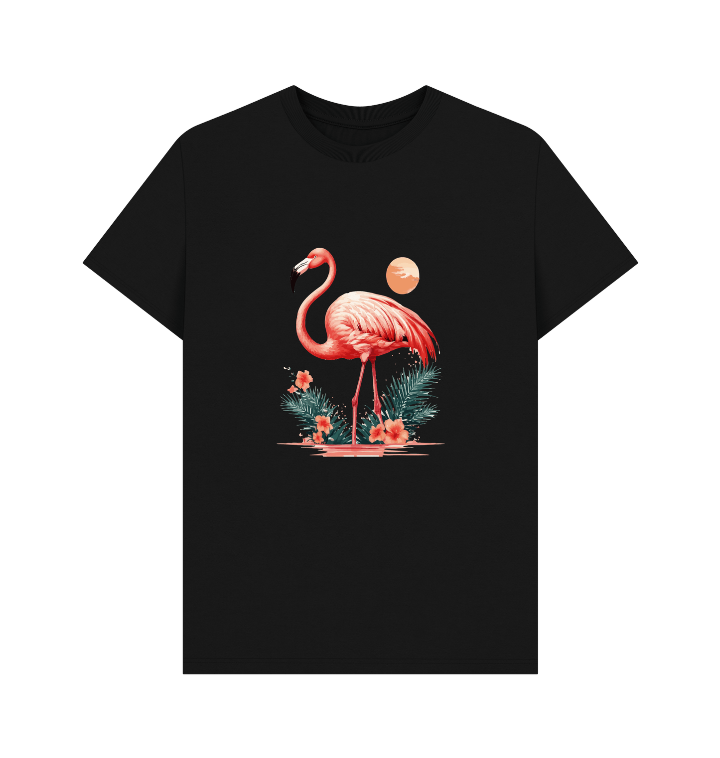 Black Printed T-shirt Front