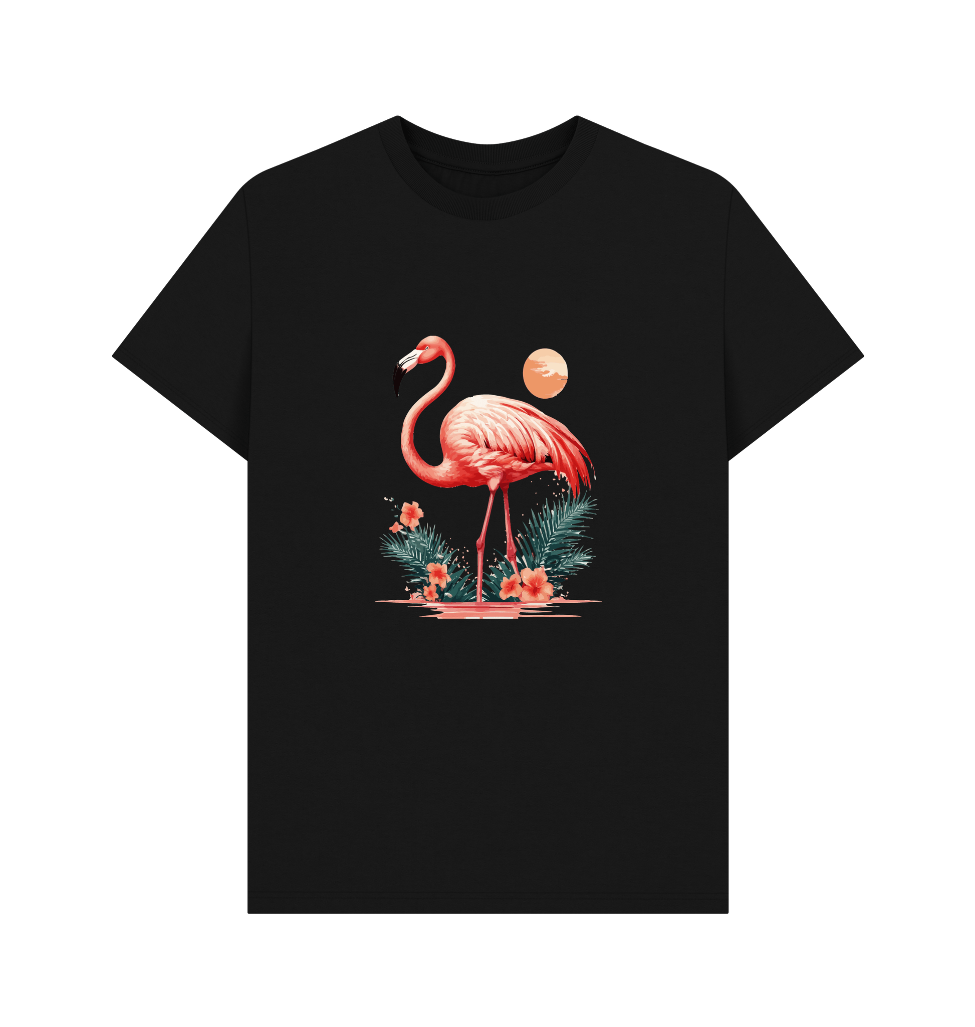 Black Printed T-shirt Front
