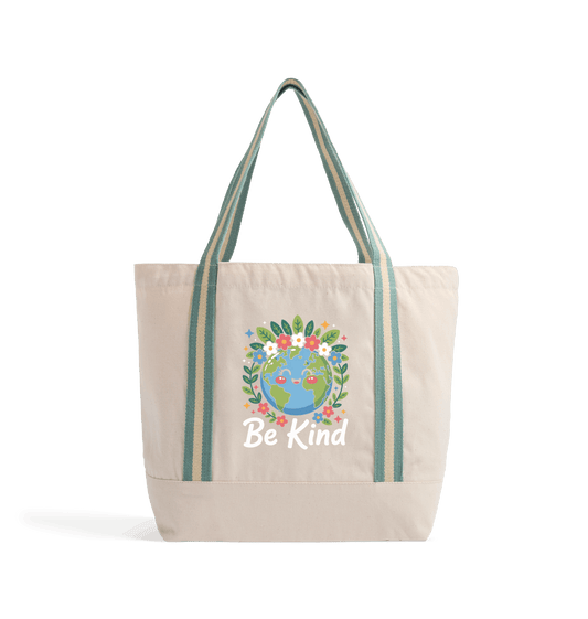 Natural/Sage Green Heat Transfer Bag Front
