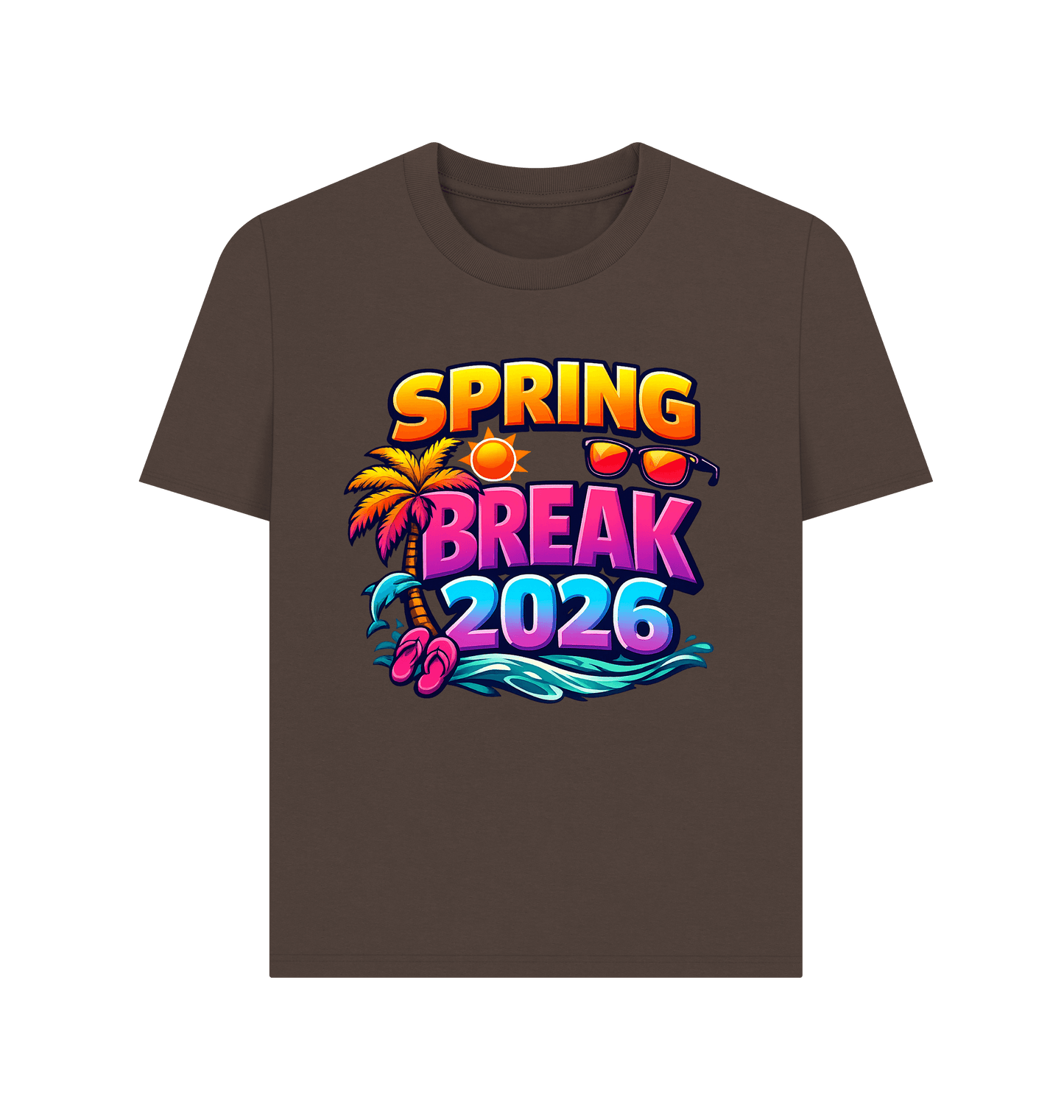 Chocolate Printed T-shirt Front