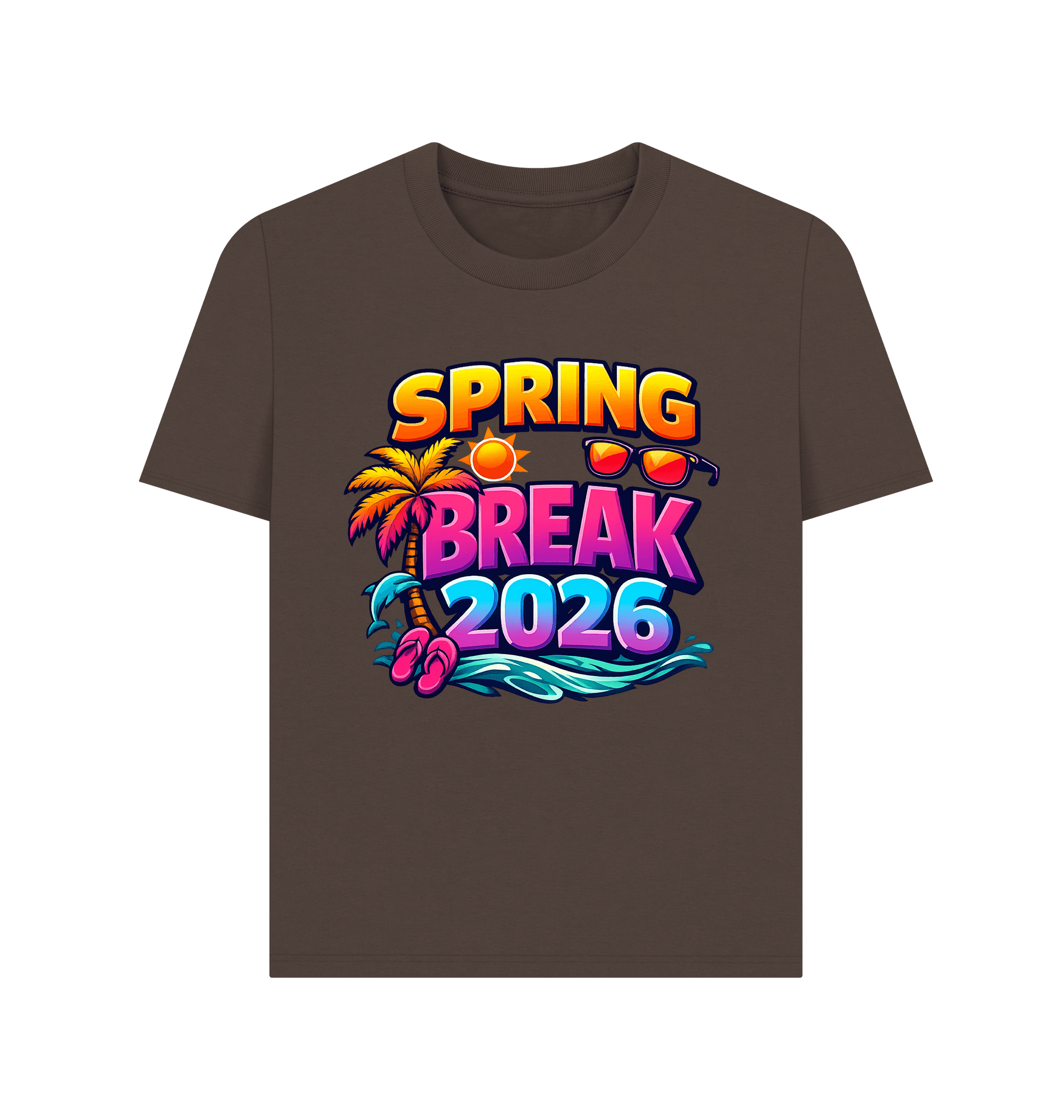 Chocolate Printed T-shirt Front
