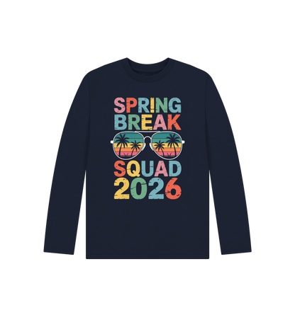 Navy Blue Printed Kids T-Shirt Front