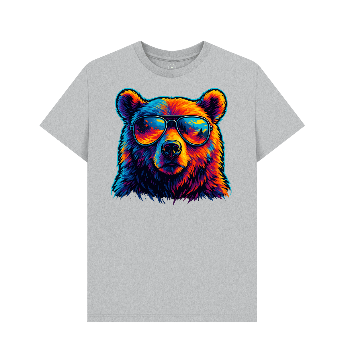 Grey Recycled Printed T-Shirt Front