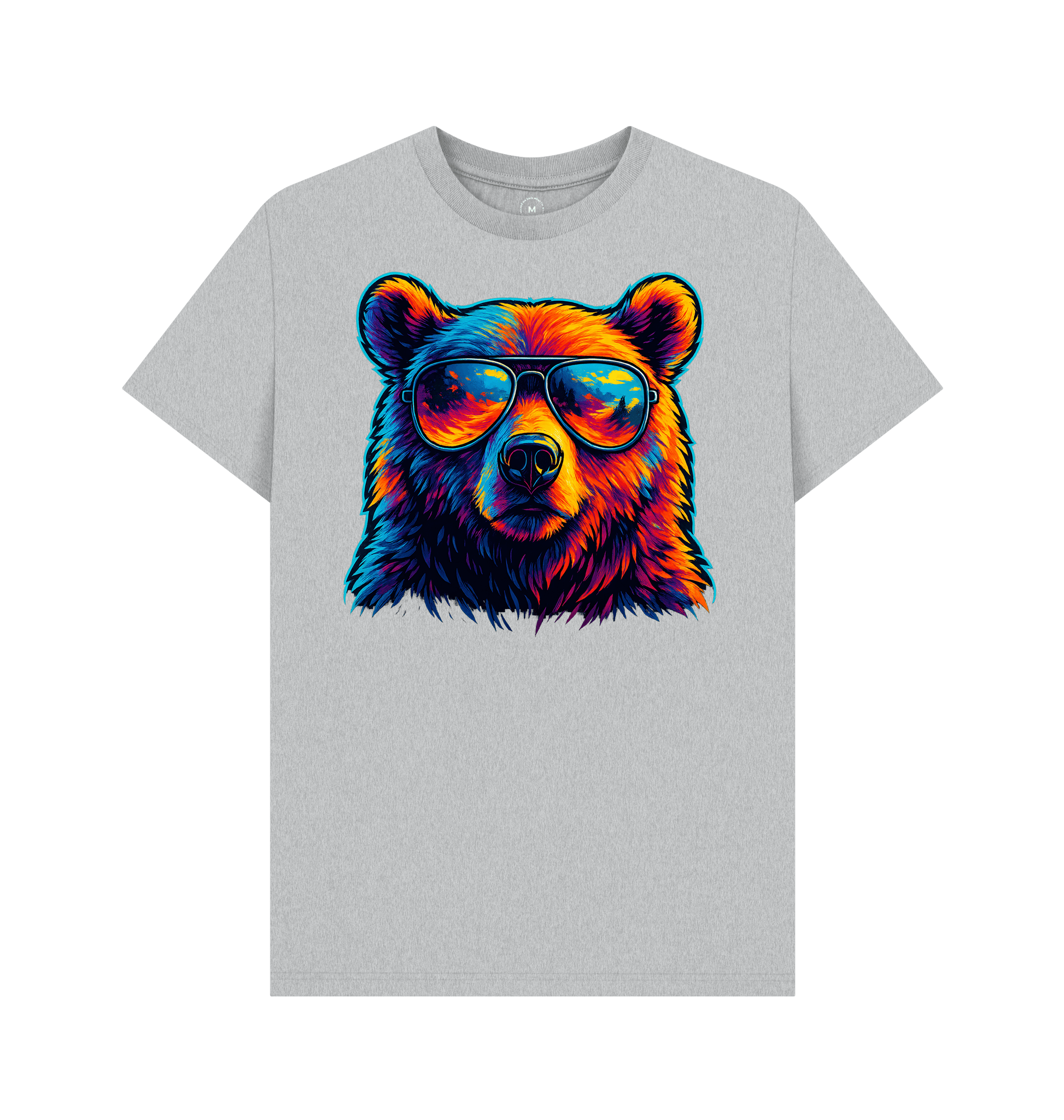 Grey Recycled Printed T-Shirt Front