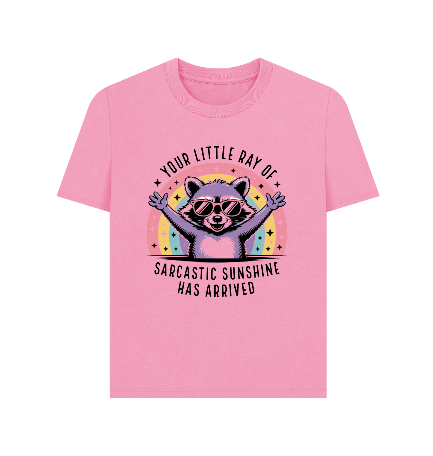 Rose Pink Printed T-shirt Front