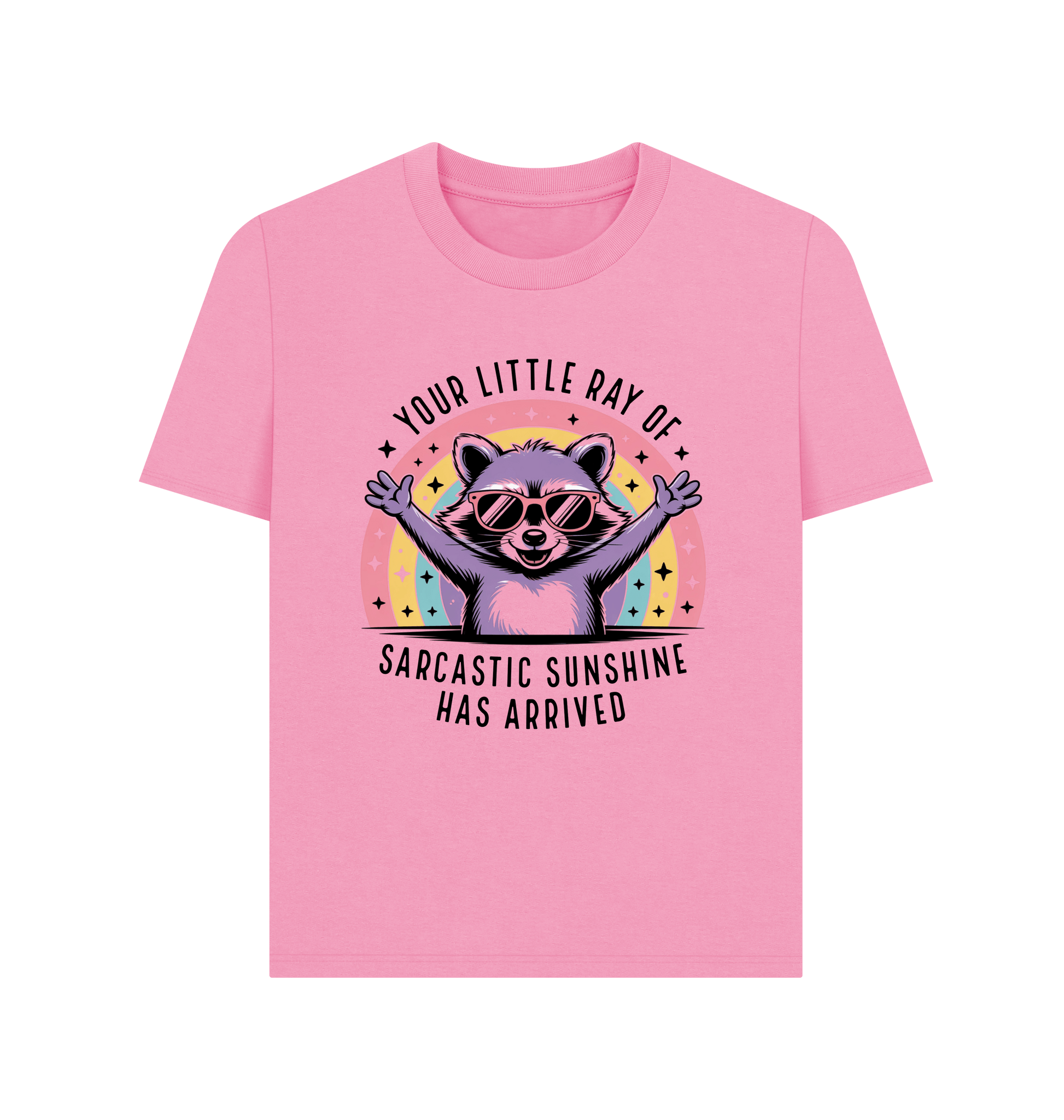 Rose Pink Printed T-shirt Front