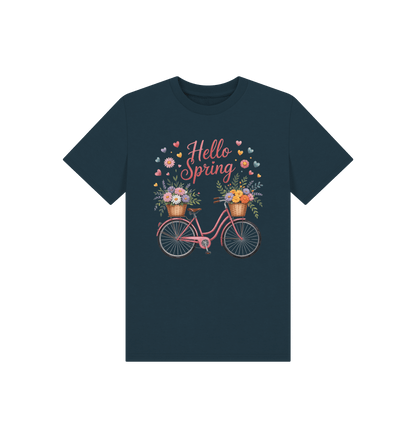 Denim Blue Printed Kids T-Shirt Front