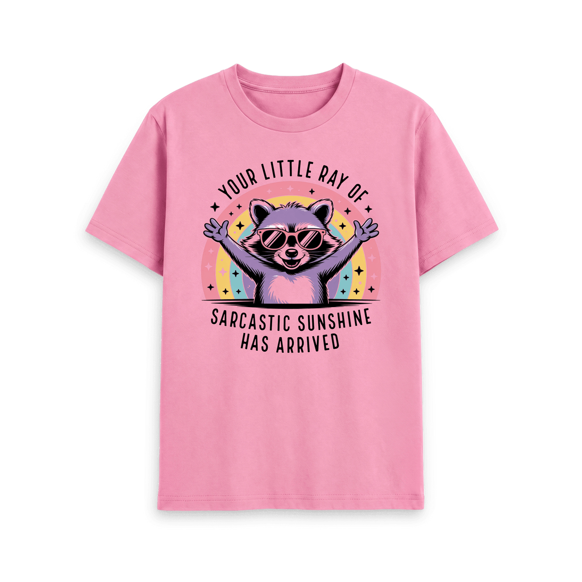 Rose Pink Printed T-shirt Front