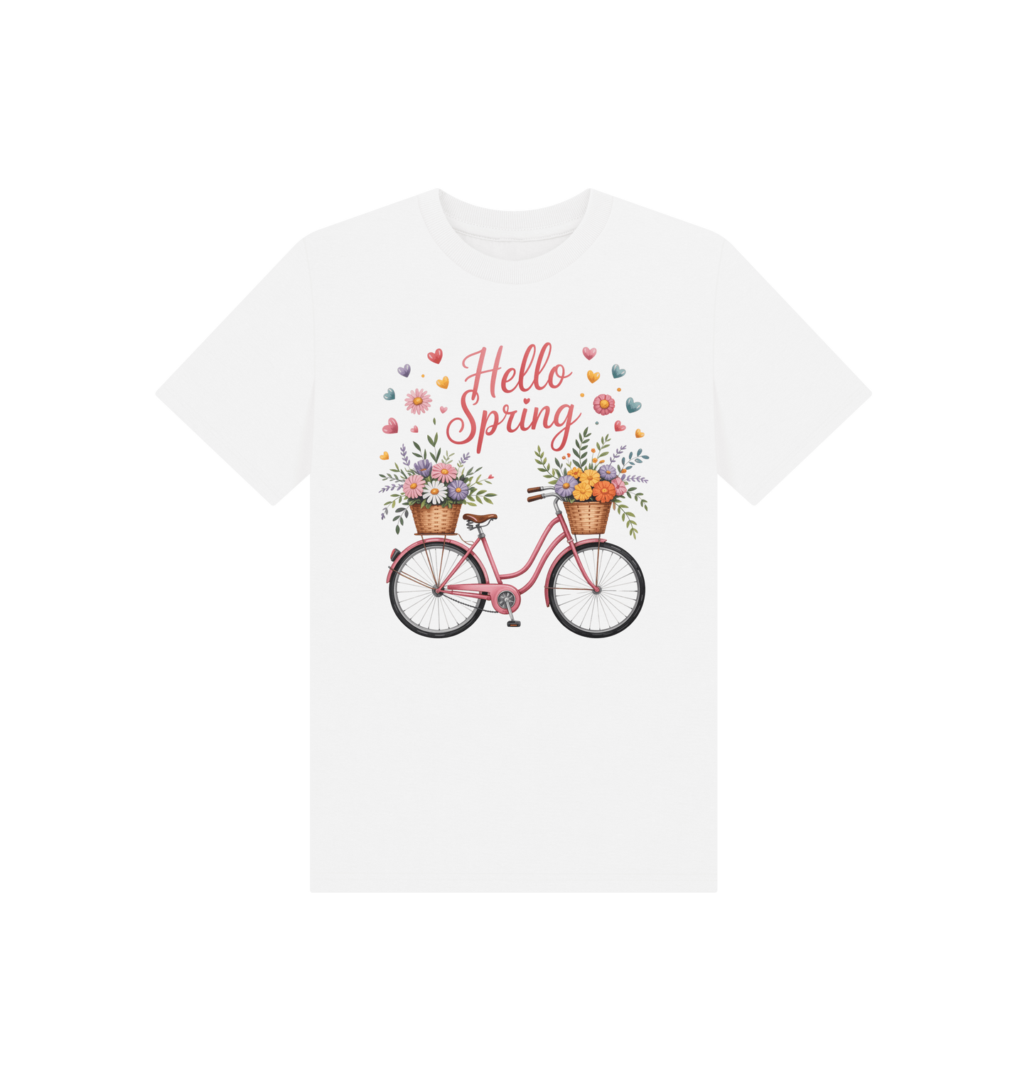 White Printed Kids T-Shirt Front