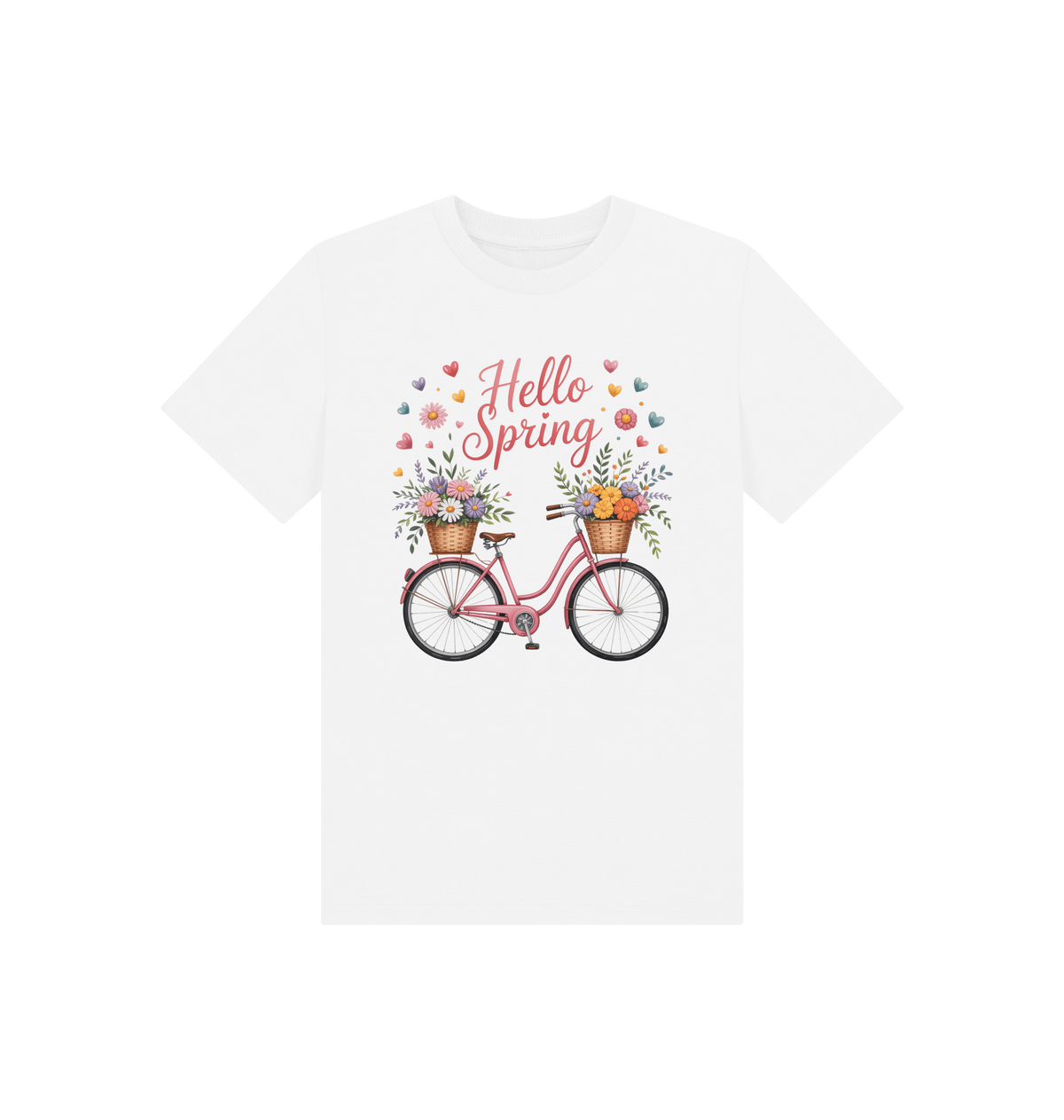 White Printed Kids T-Shirt Front
