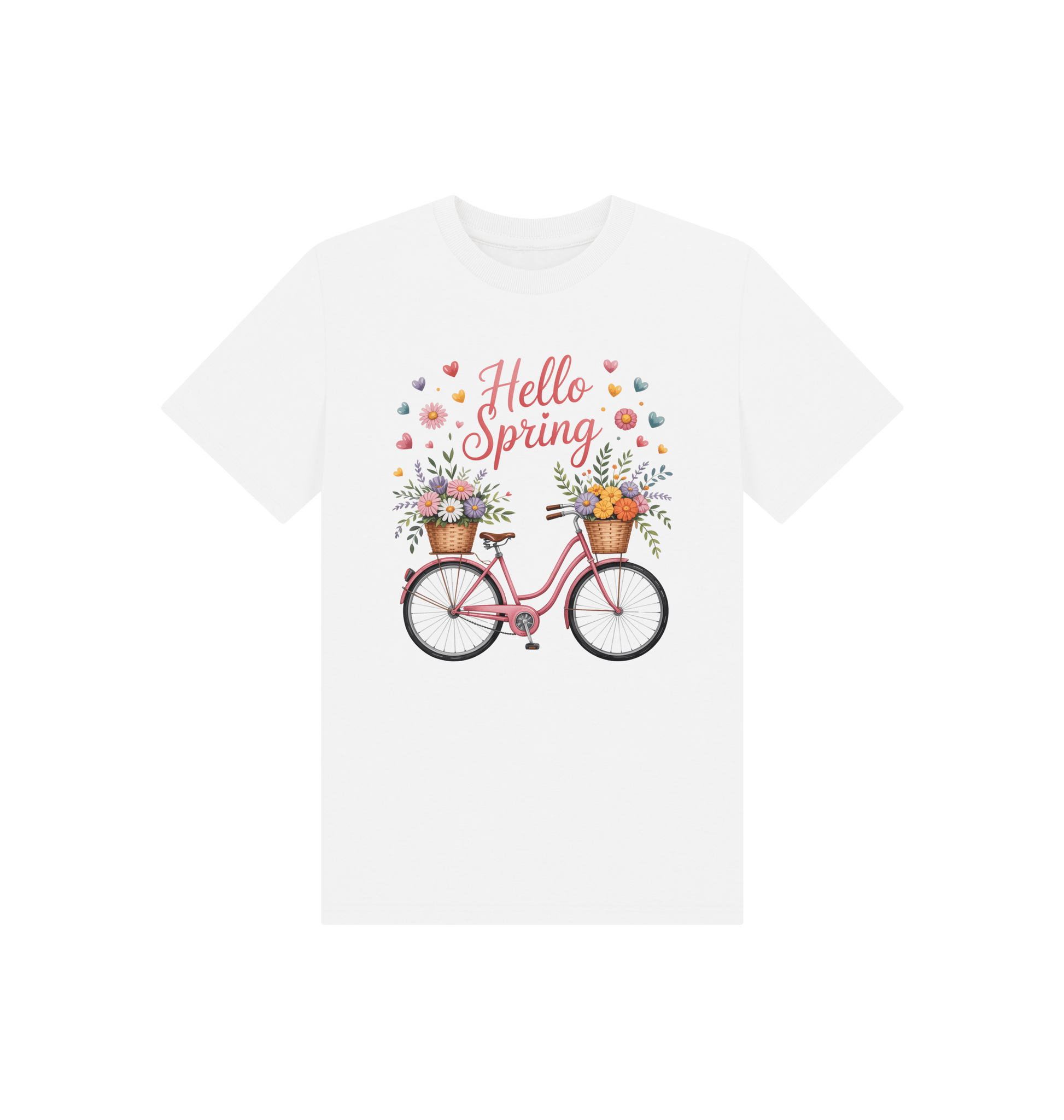 White Printed Kids T-Shirt Front