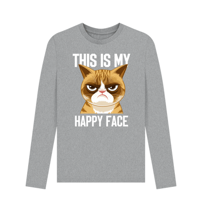 Athletic Grey Printed Long Sleeve T Shirt Front