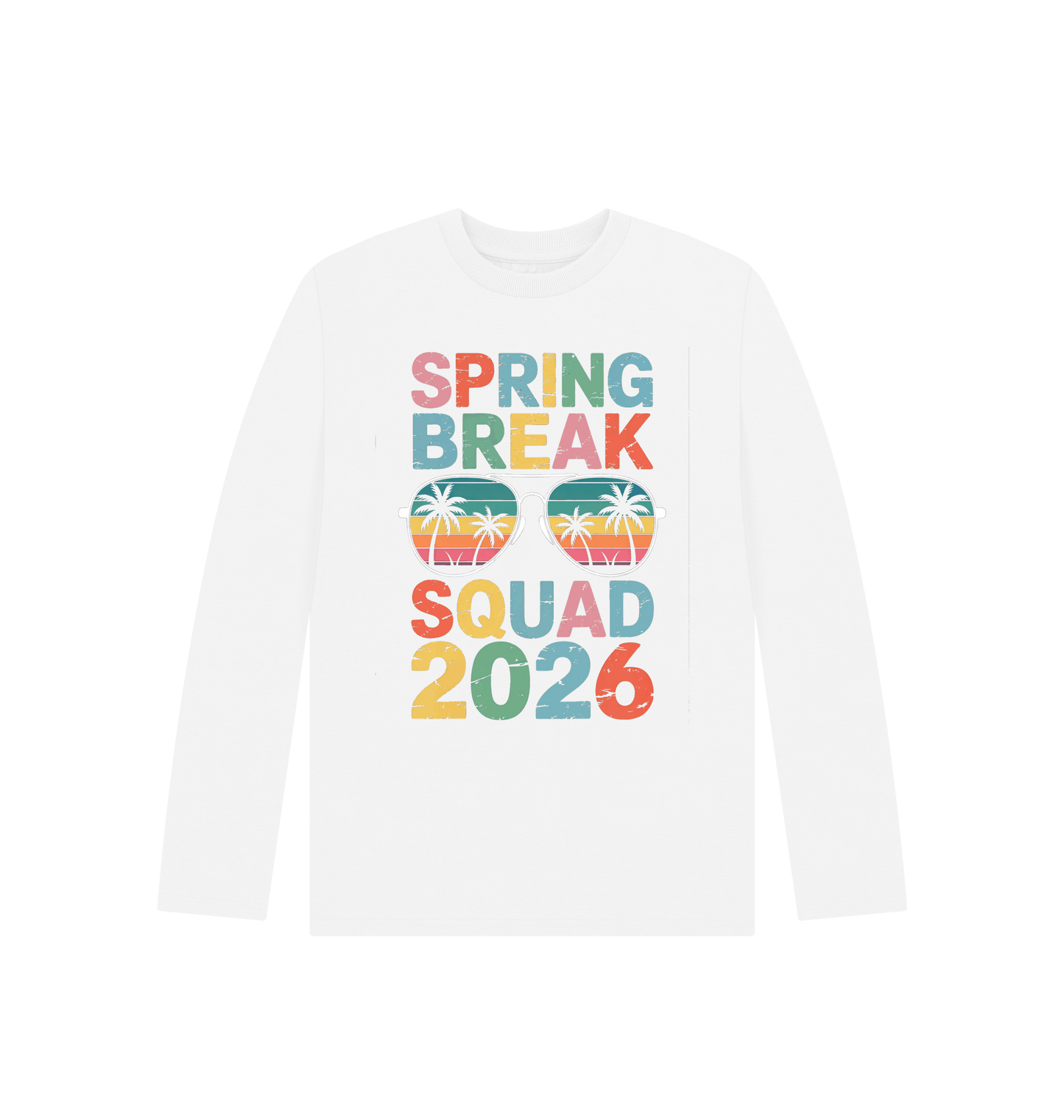 White Printed Kids T-Shirt Front