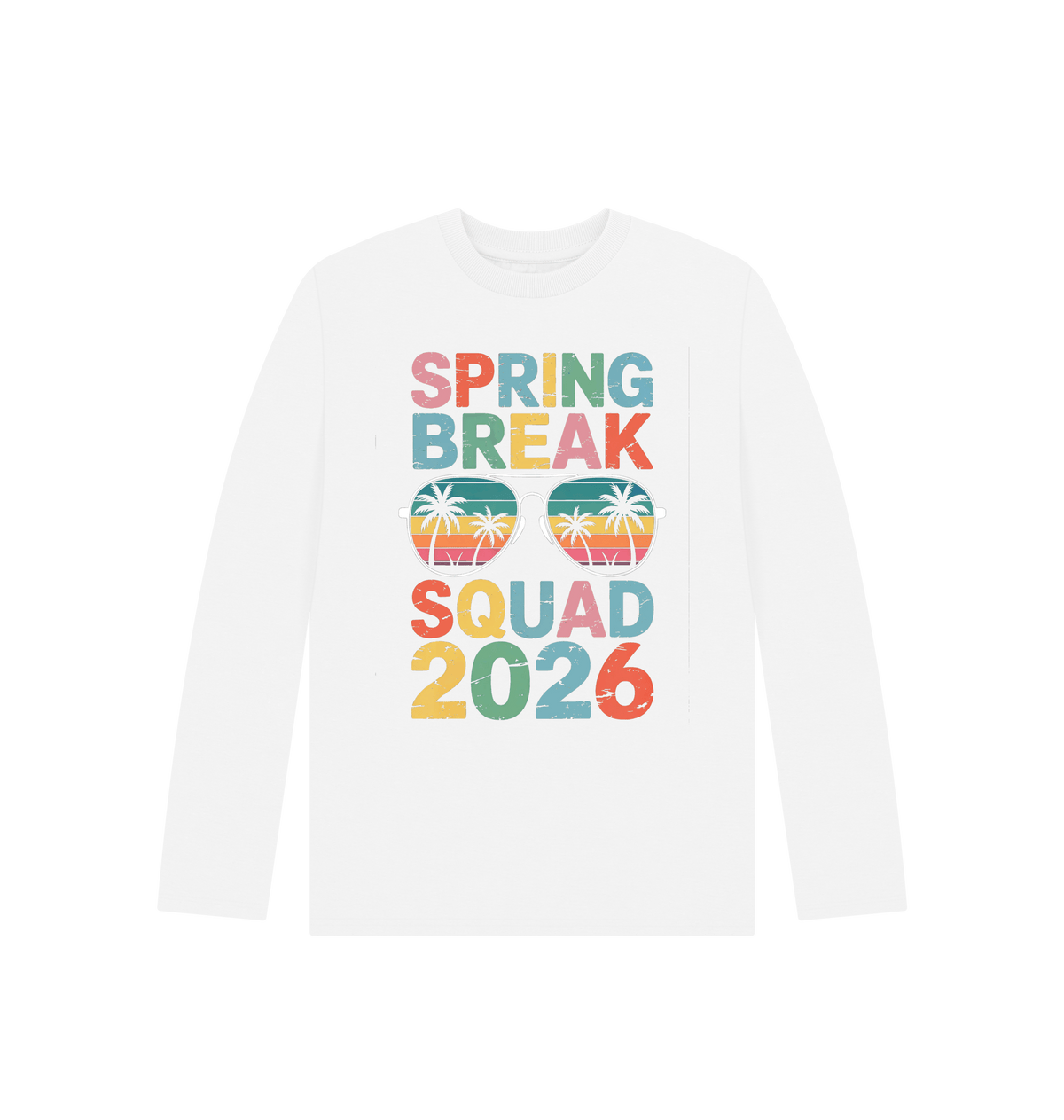 White Printed Kids T-Shirt Front
