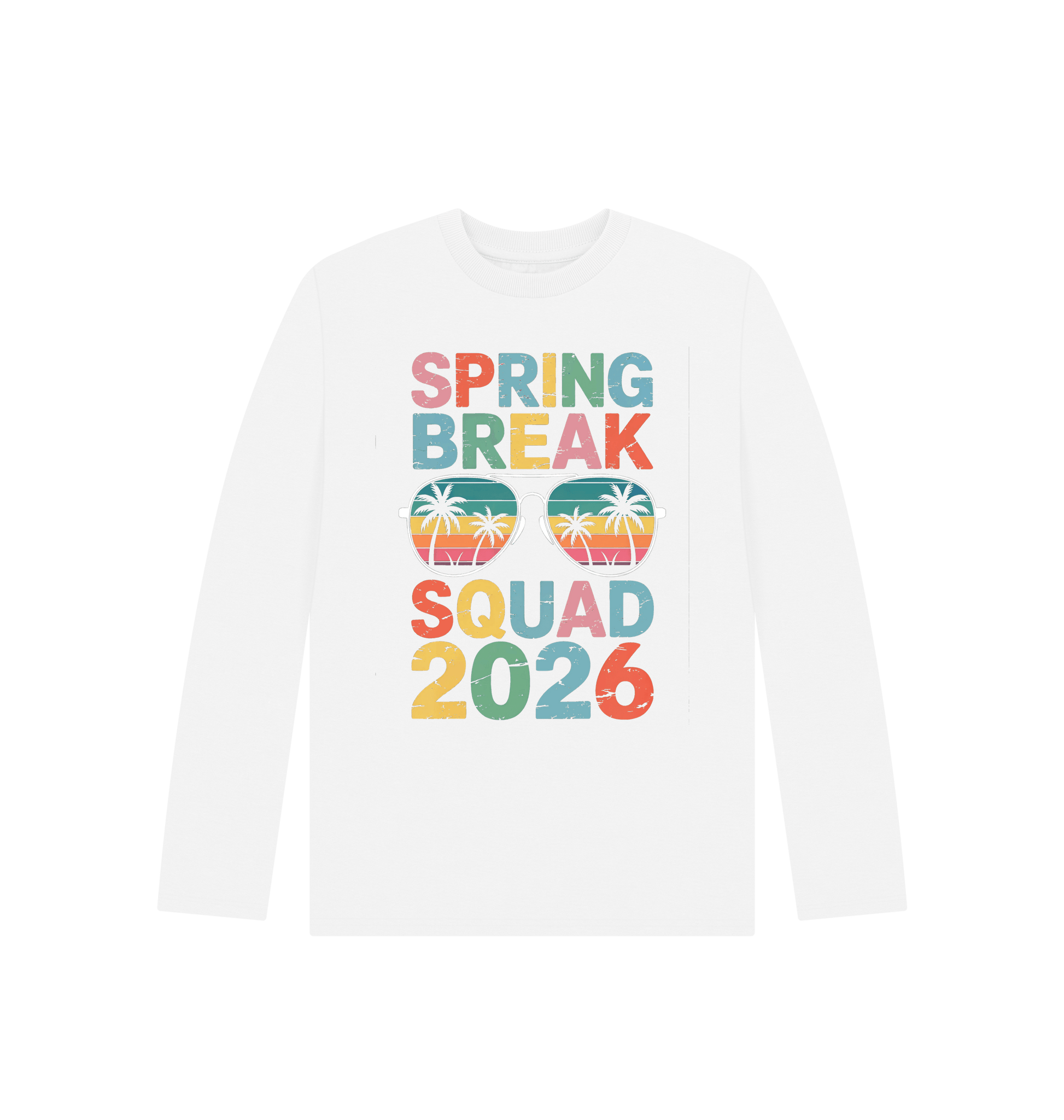 White Printed Kids T-Shirt Front